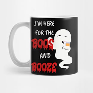 Funny gifts for halloween I'm here for the boos and booze Mug